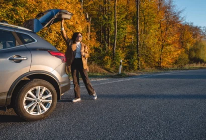 lady is happy driving a vehicle after getting ignition interlock installed in Ontario